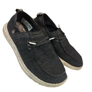 Women’s Hey Dude Halo Black/ Gray Slip On Shoes Size 7 US , EU 38